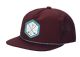 12 Pieces 5-Panel Waterproof Perforated Snapback Caps W/golf Patch Burgundy - Baseball Caps & Snap Backs