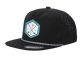 12 Pieces 5-Panel Waterproof Perforated Snapback Caps W/golf Patch Black - Baseball Caps & Snap Backs