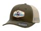 12 Pieces 6-Panel Truck Mesh Snapback Caps With Deer Patch Olive/Khaki - Baseball Caps & Snap Backs
