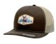 12 Pieces 6-Panel Truck Mesh Snapback Caps With Deer Patch Brown/Khaki - Baseball Caps & Snap Backs