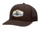 12 Pieces 6-Panel Truck Mesh Snapback Caps With Deer Patch Brown - Baseball Caps & Snap Backs