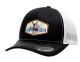 12 Pieces 6-Panel Truck Mesh Snapback Caps With Deer Patch Black/White - Baseball Caps & Snap Backs