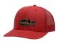 12 Pieces 6-Panel Truck Mesh Snapback Caps With Fish Patch Red - Baseball Caps & Snap Backs