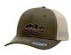 12 Pieces 6-Panel Truck Mesh Snapback Caps With Fish Patch Olive/Khaki - Baseball Caps & Snap Backs