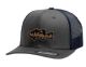12 Pieces 6-Panel Truck Mesh Snapback Caps With Fish Patch Gray/Navy - Baseball Caps & Snap Backs