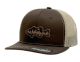 12 Pieces 6-Panel Truck Mesh Snapback Caps With Fish Patch Brown/Khaki - Baseball Caps & Snap Backs