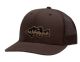 12 Pieces 6-Panel Truck Mesh Snapback Caps With Fish Patch Brown - Baseball Caps & Snap Backs