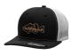 12 Pieces 6-Panel Truck Mesh Snapback Caps With Fish Patch Black/White - Baseball Caps & Snap Backs