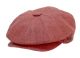 12 Pieces 100% Linen Newsboy Cap Burgundy - Fedoras, Driver Caps & Visor