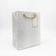 12 Pieces Embossed White and Gold Gift Bags 9" x 7" x 4" - Gift Bags Everyday