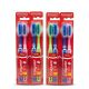 12 Pieces Double Action Medium Bristle Toothbrush 2-Pack - Toothbrushes and Toothpaste