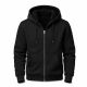 Unisex Cotton Fleece Sherpa Lined Zipper Hoodie Black Assorted Sizes S-xl