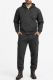 Cotton Fleece Cargo Jogger And Zipper Hoodie Set In Charcoal Assorted Sizes M- 2xl