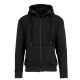 24 Pieces Black Zip Up Fleece Lined Hoodies In Size xl - Mens Sweat Shirt