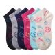 216 Pairs Girls Printed Spak Spandex Ankle Socks Size 6-8 - Girls Ankle Sock