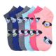 216 Pairs Girls Printed Spak Spandex Ankle Socks Size 9-11 - Girls Ankle Sock