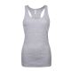 72 Pieces Ladies Cotton Ribbed Knit Racerback Tank Top H.grey Medium - Womens Camisoles & Tank Tops