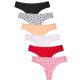 216 Pieces Mamia Ladies Printed Cotton Thong Panty Size Medium - Womens Underwear For Donation