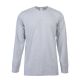 36 Pieces Men's Classic Crew Neck Long Sleeves Ribbed Cuff T-Shirt Grey Large - Mens Sweat Shirt