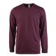 36 Pieces Men's Classic Crew Neck Long Sleeves Ribbed Cuff T-Shirt Burgundy 3xl - Mens Sweat Shirt