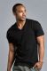 72 Pieces Men's Cotton V-Neck T-Shirt In Size 2X-Large In Black - Mens T-Shirts