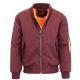 12 Packs Men's Heavyweight MA-1 Flight Bomber Jacket Burgundy Size L - Mens Jackets