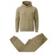 12 Packs Men's Heavyweight Soft Fleece Pullover Hoodie & Jogger Set Sand Size L - Mens Sweat Shirt