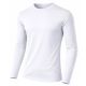 24 Packs Men's Long Sleeve Moisture Wicking Performance Crew Neck Tee White Size M - Men's Tee Shirts For Donation