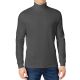 24 Packs Men's Long Sleeve Turtleneck T-Shirt Charcoal 2XLarge - Mens Thermals