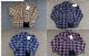 12 Pieces Men's Plaid Shirt Bonded Fleece In Blue And White Pack A - Mens Polo Shirts