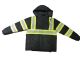 6 Pieces of Mens High Viz Class 3 Heavy Weight Padded MultI-Pocket Hooded Parka Black C
