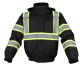 12 Pieces of Mens Highviz Class 3 Heavy Weight Padded MultI-Pocket Hooded Jacket Black C