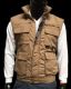 12 Pieces of Mens Multiple Pocket Water Resistant Utility Padded Vest Tan A