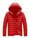 12 of Mens Packable DowN-Like Hooded Puffer Jacket Red C