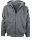 12 Pieces of Mens Solid FuR-Lined Zip Up Hoodie Sweatshirt Grey C