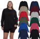 72 Pieces Womens Cotton Long Sleeve Tee Shirt Assorted Colors Size Medium - Women's T-Shirts