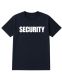 24 Pieces Unisex Cotton Security Printed T Shirt Navy With White Print Back And Front Size Xlarge - Event Personnel Tees