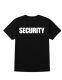 6 Pieces Unisex Cotton Security Printed T Shirt Black With White Print Back And Front Size Medium - Event Personnel Tees