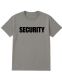 48 Pieces Unisex Cotton Security Printed T Shirt Gray With Black Print Back And Front Size 3xlarge - Event Personnel Tees