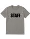 48 Pieces Unisex Cotton Staff Printed T Shirt Gray With Black Print Back And Front Size 3xlarge - Event Personnel Tees