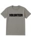 60 Pieces of Unisex Cotton Volunteer Printed T Shirt Gray With Black Print Back And Front Size Xlarge