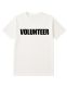 60 Pieces of Unisex Cotton Volunteer Printed T Shirt White With Black Print Back And Front Size 2xlarge