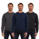 Unisex Fleece Line Cotton Crew Neck Sweat Shirt Assorted Gray Navy Black Size Xlarge