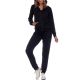 12 Pieces Womens Jersey Knit Hoodie And Jogger 2 Piece Set In Black Size Xlarge - Women's Active Wear Sets