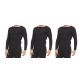 3 Pieces Yacht And Smith Men's Thermal Long Sleeve Shirt In Black Size Medium - Mens Thermals
