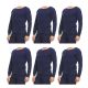 6 Pieces Yacht And Smith Men's Thermal Long Sleeve Shirt In Navy Size Xlarge - Mens Thermals