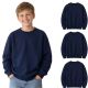 3 Pieces Youth Cotton Crew Neck Sweat Shirt Navy Size Large - Kids Sweatshirts For Donation