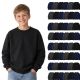 Youth Cotton Crew Neck Sweat Shirt Assorted Black Navy Gray Size Medium