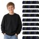 Youth Cotton Crew Neck Sweat Shirt Assorted Black Navy Gray Size Medium