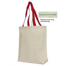 Cotton Canvas Tote In Red
